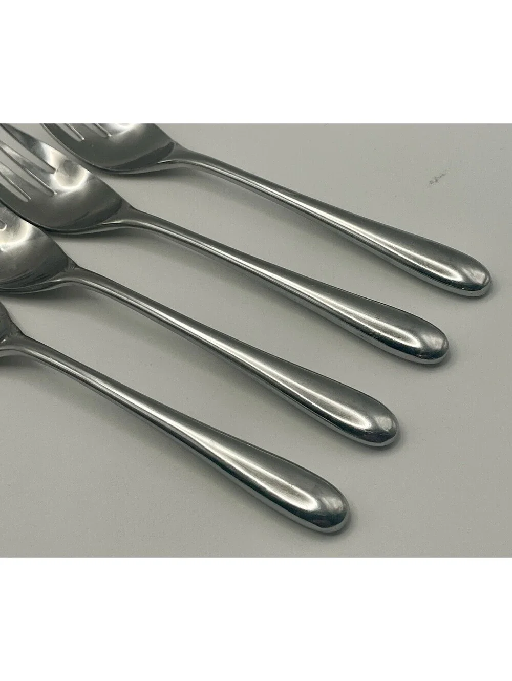 (4) Washington Forge TEARDROP Stainless Japan Salad Fork Lot ~ 6.5”
